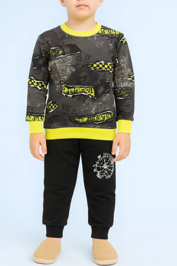 code 26 ست دورس و شلوار نخ پنبه بچگانه - کد 26 - Image 1