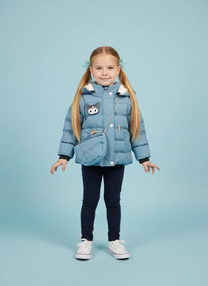 code 538 ست کاپشن و کیف دخترانه - کد 576 - Image 1